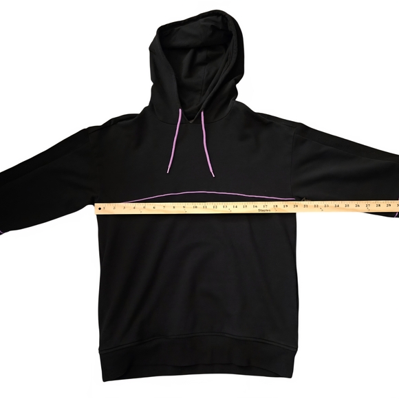 Original Use Streetwear Black Pullover Hoodie w/ Purple Contrast Stitching Sz M - Picture 6 of 8